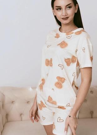 Жіноча піжама  в ведмедиках s,m,l,xl,xxl