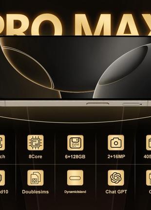 Мобильный телефон смартфон apple iphone 16 pro max, 6 гб+128 гб,  6,5 дюйма, android 10, 4g, 2 сим!2 фото