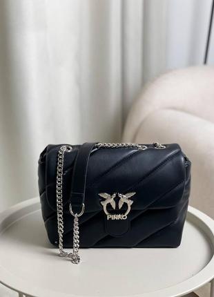 Pinko puff black/silver сумка