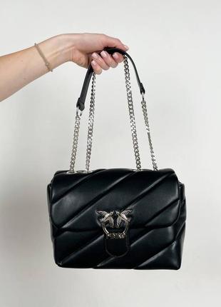 Pinko puff black/silver сумка3 фото