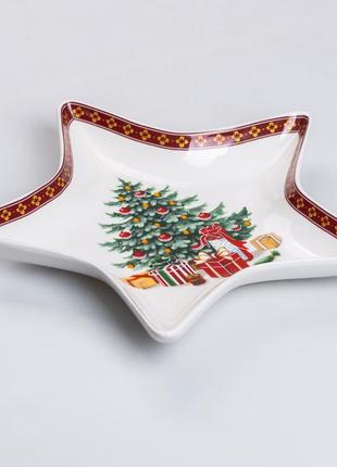 Блюдо сервірувальне christmas фігурне 25*21 см