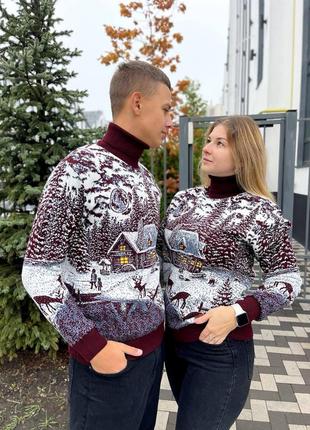Новорічний светр з горлом