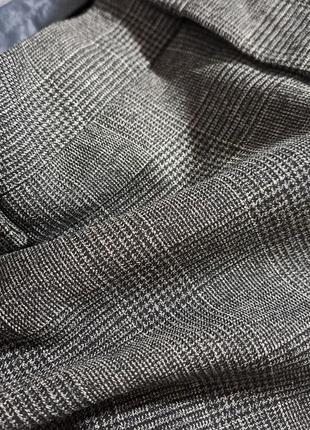 Шерстяные мужские брюки в клетку тёплые стильные