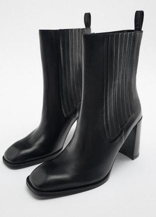 Черевики zara шкіряні чорні, 39 розмір 3