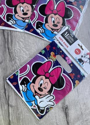 Дитячі пакетики, подарункові пакетики, набір 10шт, мінні маус, minnie mouse