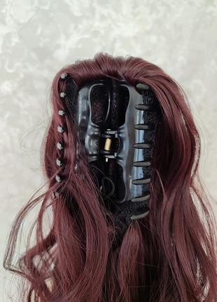 Шиньон хвост на крабе волнистый, накладные волосы.