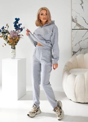 Спортивный костюм женский базовый теплый флисовый на флисе утепленный черный серый розовый бордовый осенний зимний на осень зиму батал5 фото