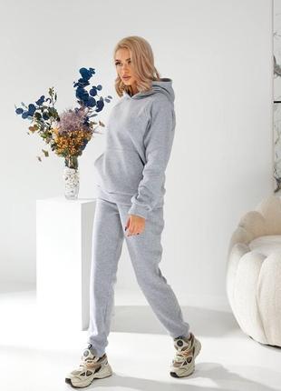 Спортивный костюм женский базовый теплый флисовый на флисе утепленный черный серый розовый бордовый осенний зимний на осень зиму батал6 фото