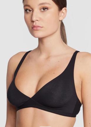 Удобный и комфортный хлопковый бюстгальтер без косточек hanro