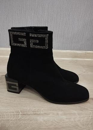 Натуральный замш, полусапожки