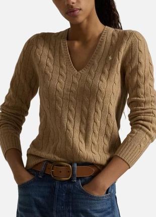 Пуловер свитер шерсть кашемир ralph lauren, р. l м