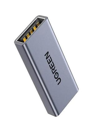 Соединитель ugreen usb 3.0 female to usb 3.0 female adapter адаптер-переходник прямой grey (us381)