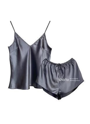 Піжамний комплект темно-сірого кольору