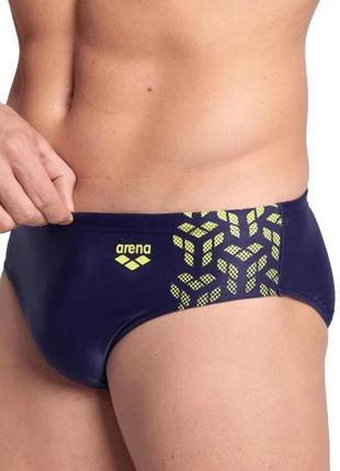 Плавки-сліпи для чоловіків arena kikko v swim briefs темно-синій, жовтий чол 105
