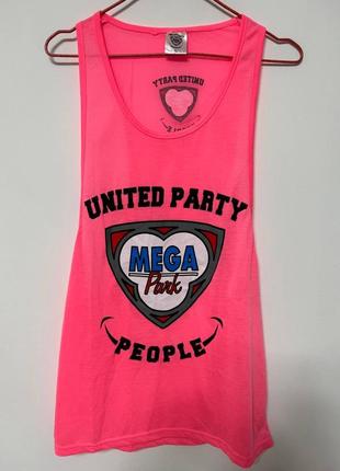 Майка чоловіча рожева mega park people, розмір m.