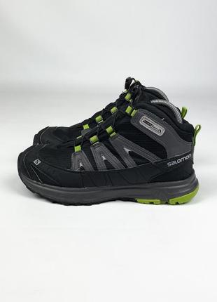 Треккинговые ботинки salomon trail mid 356947 climashield waterproof утепленные оригинал черные детские на мальчика размер 36 высокие