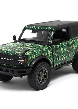 Модель джип ford bronco camo-edition (hard top) (2022) 5" kt5445wb метал.інерц.відкр.дв.3кол.кор./9