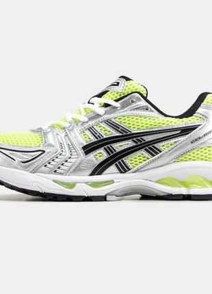 Женские кроссовки asics gel-kayano 14 green silver