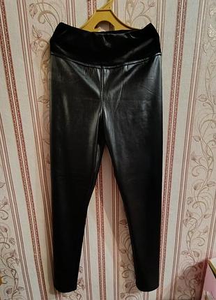 Лосини з екошкіри з утепленням