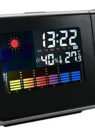 Настольные часы - метеостанция с проекцией времени на стену сolor screen calendar...
