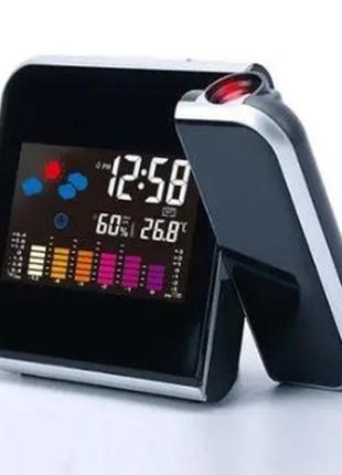 Настольные часы - метеостанция с проекцией времени на стену сolor screen calendar...