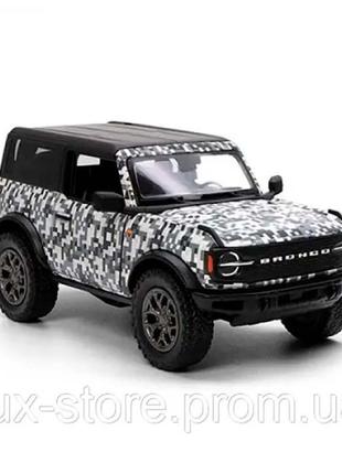 Модель джип ford bronco camo-edition (hard top) (2022) 5" kt5445wb метал.інерц.відкр.дв.3кол.кор./9
