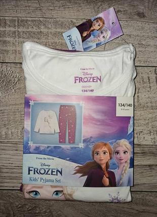 Хлопковая пижама для девочки с принтом frozen размер 134/140