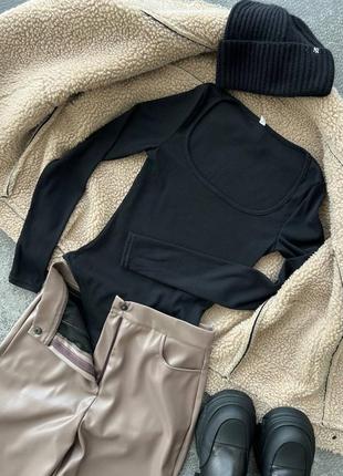 Женский боди рубчик