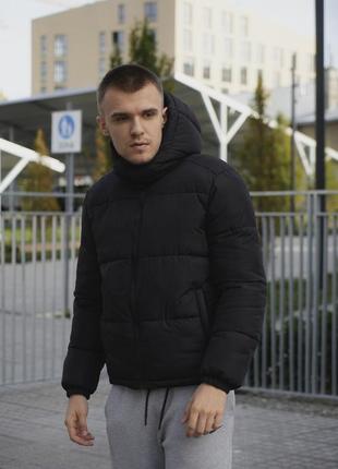 Топовый оригинальный пуховик от brave soul в черном цвете