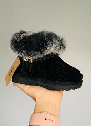 Натуральна замша угі  зимові черевики