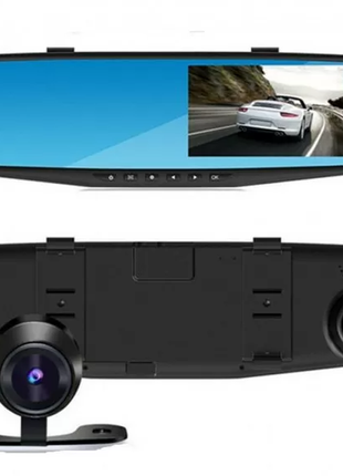Автомобільний відеореєстратор для машини 2 камери vehicle blackbox dvr 1080p камерою заднього виду