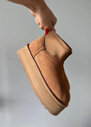 Ugg classic mini dipper ginger premium женские угги угги угги на овчине