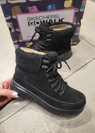 Жіночі зимові черевики skechers 144770bbk оригінал waterproof3 фото