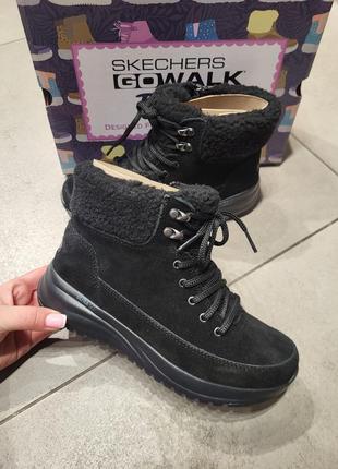 Жіночі зимові черевики skechers 144770bbk оригінал waterproof
