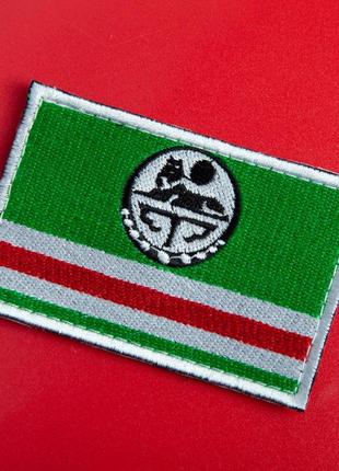 Шеврон 2 шт, нашивка на липучке флаг ичкерии, чеченская республика ичкерия, вышитый патч 5х8 см