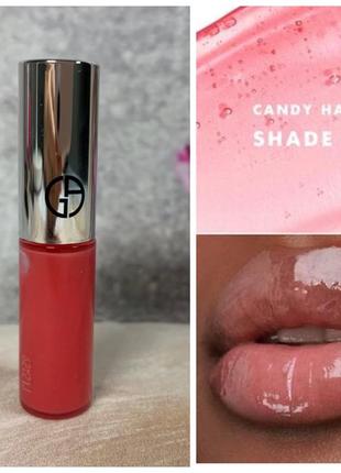 Зволожуючий блиск для губ armani beauty prisma glass hydrating lip gloss with squalane color: 02 candy halo