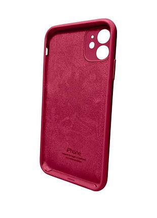 Чохол для смартфона silicone full case aa camera protect for apple iphone 11 pro кругл 35,maroon 2