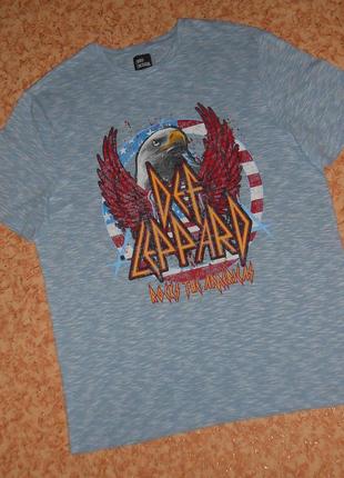 Футболка def leppard/rocks the americas/рок мерч