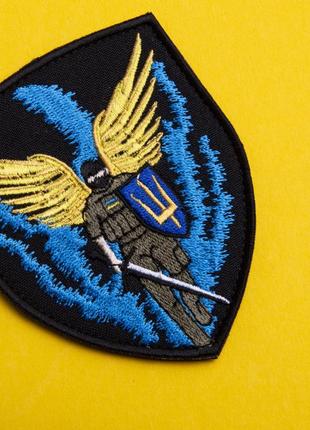 Шеврон нашивка на липучке ангел всу 7,6х9,3 см, вышитый патч