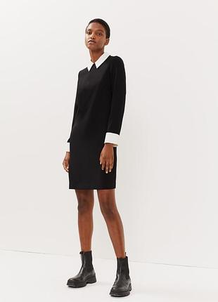 Теплое вязаное платье платье, с воротником шерсть jaeger