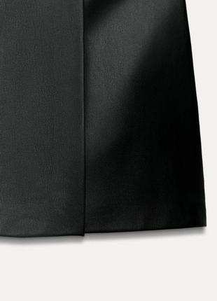 Шорти-спідниця зі штучної шкіри zara7 фото