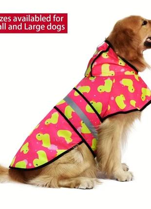 Яскравий дощовик для великих собак