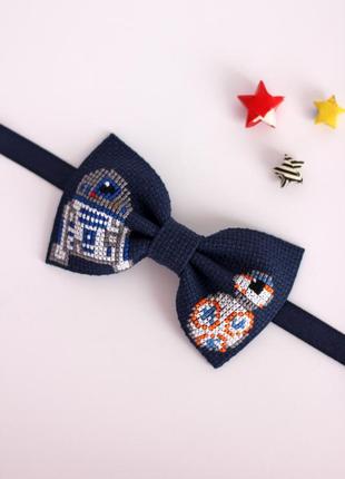 Галстук бабочка с r2d2 и bb8 / галстук бабочка звездные войны