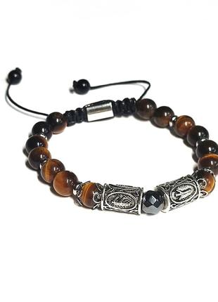 Рунічний браслет  на захист  на  удачу з альгіз та ансуз