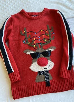 Новогодняя кофта, на 5-6 лет, замеры дам
