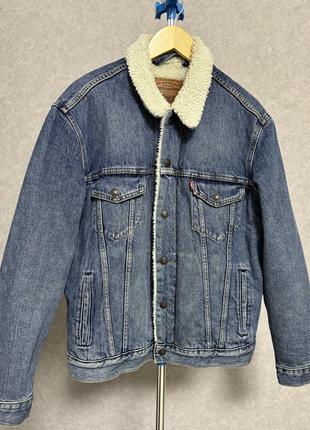 Джинсова тепла куртка levi’s m