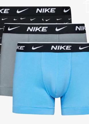 Оригинальн!!️ мужские трусы боксерки nike everyday cotton stretch trunks 3 pack