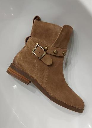 Напівчоботи чоботи натур.замша