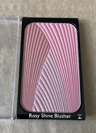 Make up factory rosy shine blusher #14, шелковисто-мягкие румяна для лица