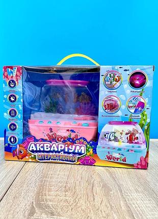 Музичний акваріум wtoys українське озвучення, підсвічування, казки, пісні, bluetooth, нічник, usb-кабель